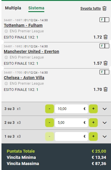 Sistema Trixie Premier League 