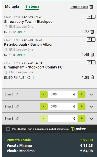 Sistema Trixie EFL League One 04/12/24